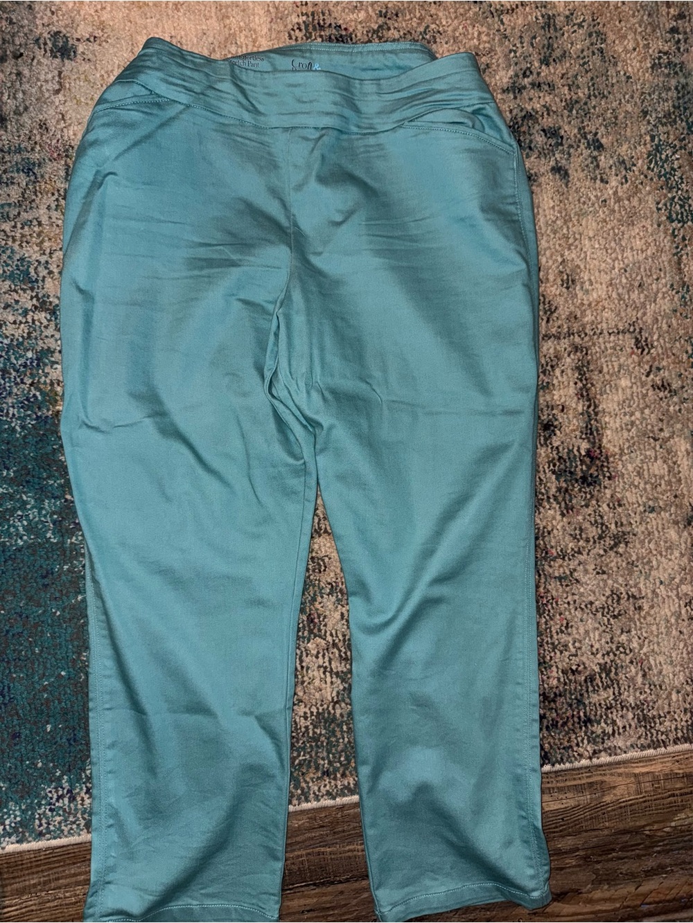 croft & barrow Teal Stretch Pull-On Pants